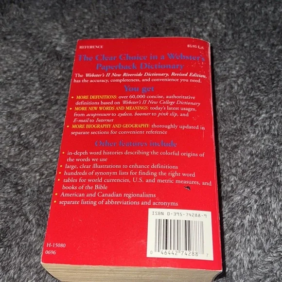 Webster's II (2) New Riverside Dictionary Paperback Book - Picture 4 of 6